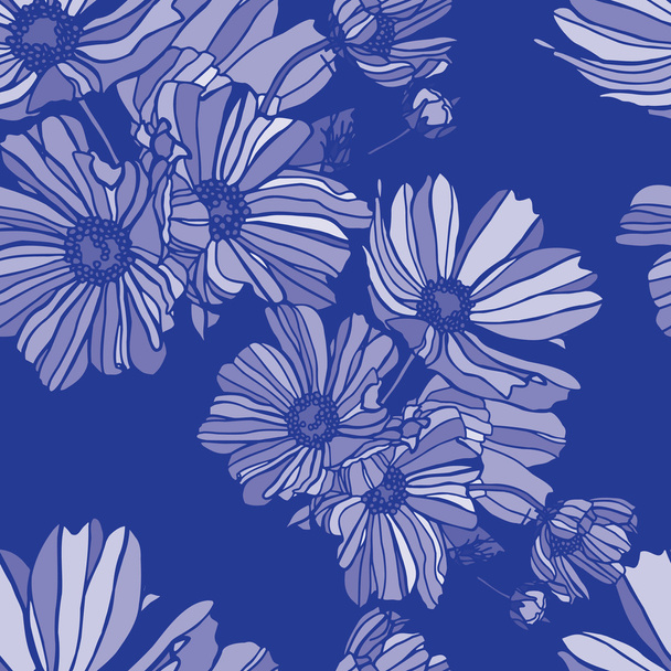 Iris flowers seamless pattern - Vetor, Imagem