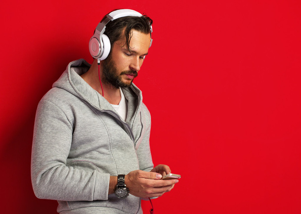 Man with headphones - Photo, Image
