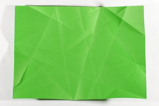 Unfolded green sheet of A4 paper - Foto, Bild