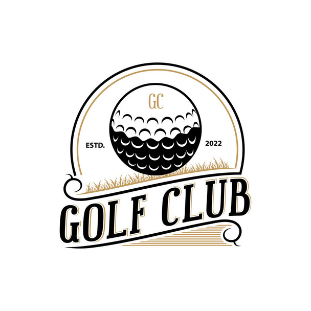 Vintage golf club sports logo and badge. vintage professional golf template logo design for golf club - Vektor, kép