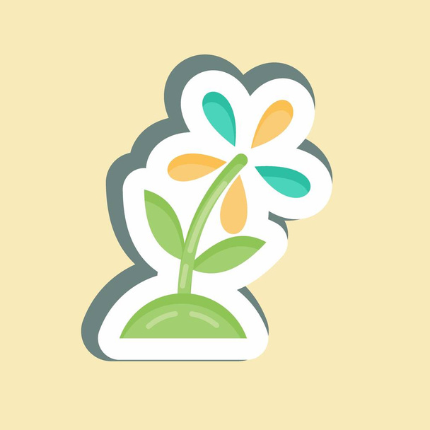 Sticker Gardening. suitable for education symbol. simple design editable. design template vector. simple illustration - Wektor, obraz