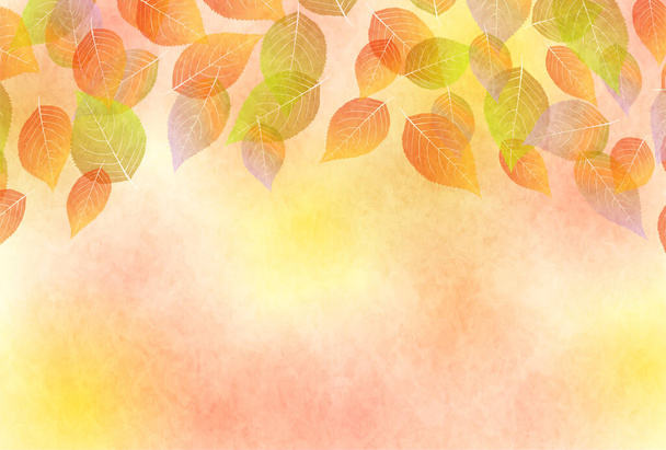 Autumn leaves Japanese pattern autumn background - Vektor, Bild