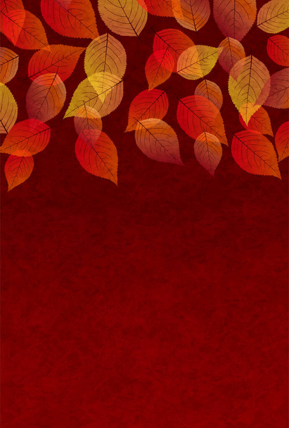 Autumn leaves Japanese pattern autumn background - Vector, Image