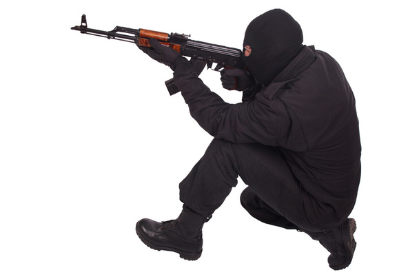insurgent with AK 47 - Фото, зображення