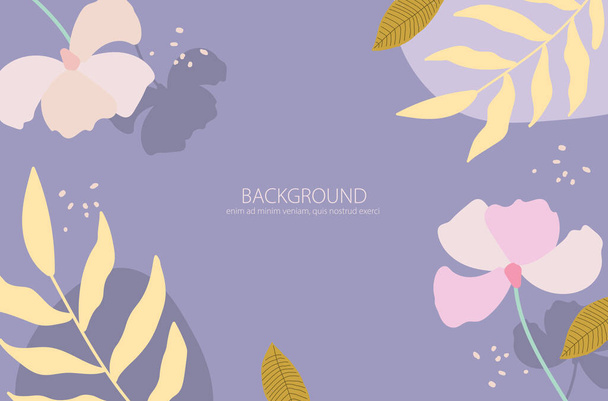  collection of pastel flower backgrounds for editable designs, posters, - Vektör, Görsel