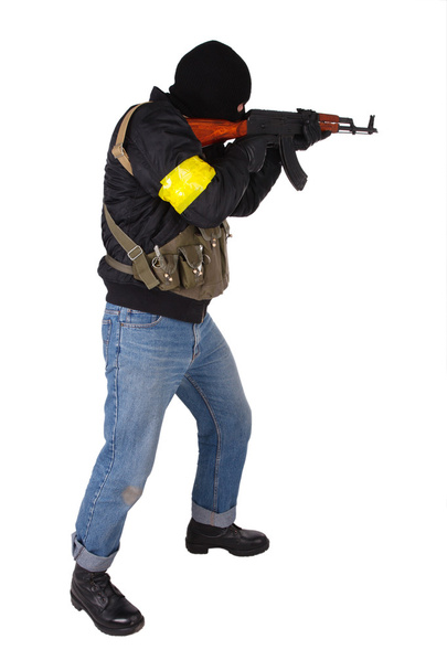 insurgent with AK 47 - Foto, imagen