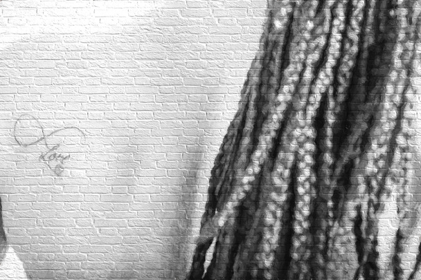 abstraktní fotografie silný svalnatý Zenske zpět s láskou tetování - Fotografie, Obrázek
