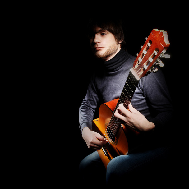 Acoustic guitar player guitarist - Φωτογραφία, εικόνα