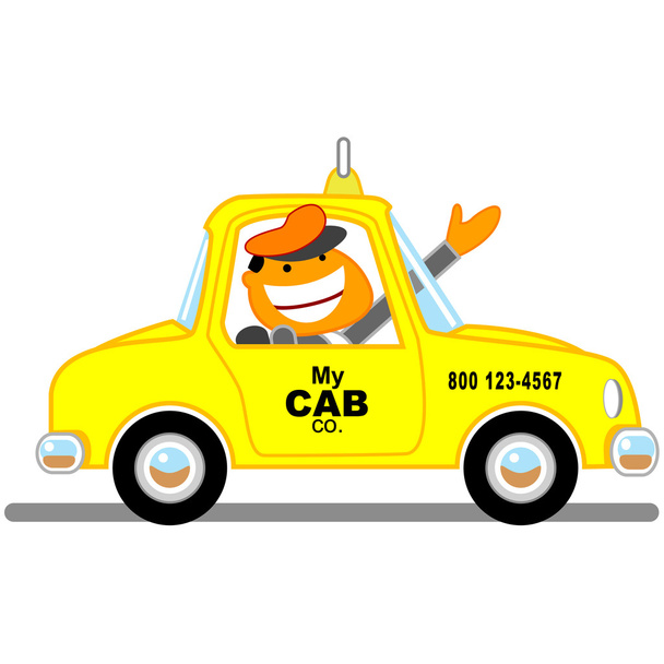 taxi driver rajzfilm - Fotó, kép