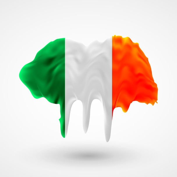 Bandiera d'Irlanda colori dipinti
 - Vettoriali, immagini