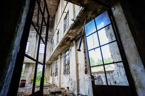 Abandoned Old Ruined Industrial Plant in Veneto Italy - Фото, зображення