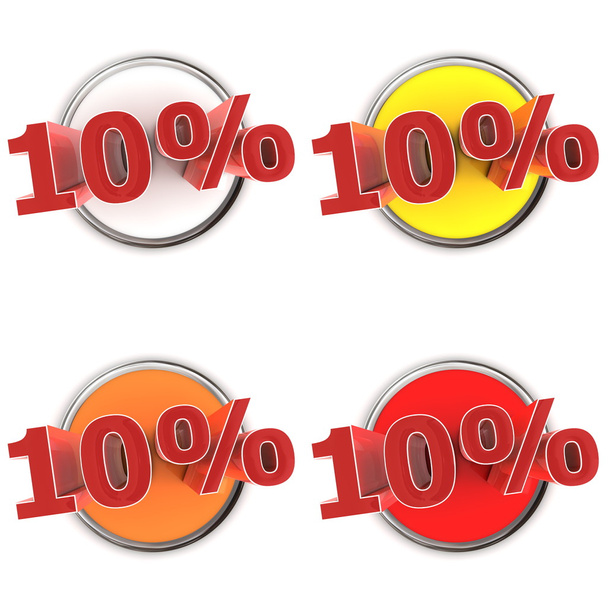 Discount Buttons - 10% - Photo, Image