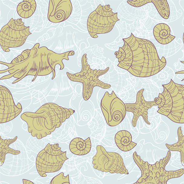 pattern seashell - Wektor, obraz