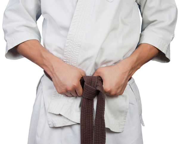 White kimono belt edge - Photo, Image