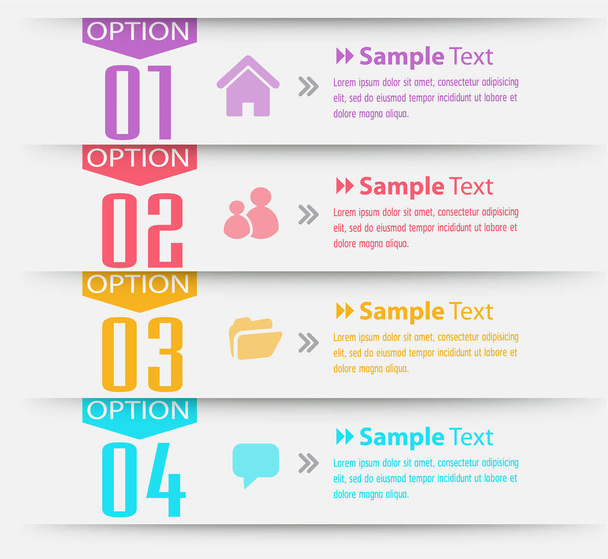 modern text box template, banner Infographics - Vektor, kép