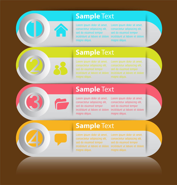 modern text box template, banner Infographics - Vector, Imagen
