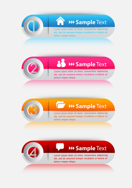 modern text box template, banner Infographics - Wektor, obraz