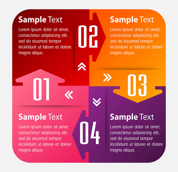 modern text box template, banner Infographics - Vector, afbeelding