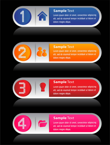modern text box template, banner Infographics - Vector, imagen