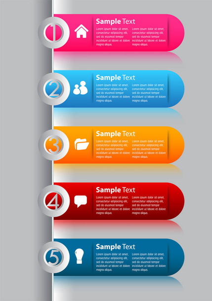 modern text box template, banner Infographics - ベクター画像