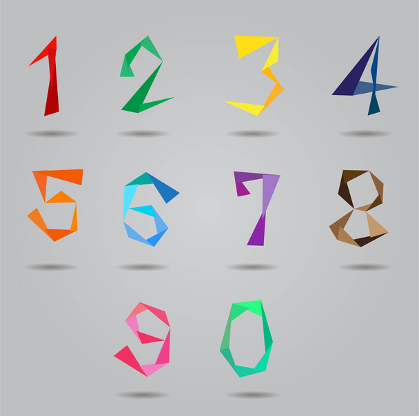 numbers set vector illustration - Vector, afbeelding