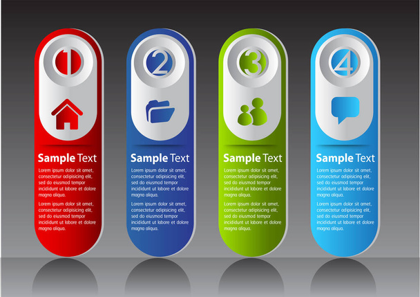 modern text box template, banner Infographics - Vector, Imagen