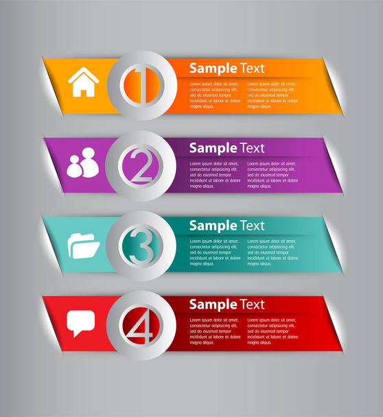 modern text box template, banner Infographics - Wektor, obraz