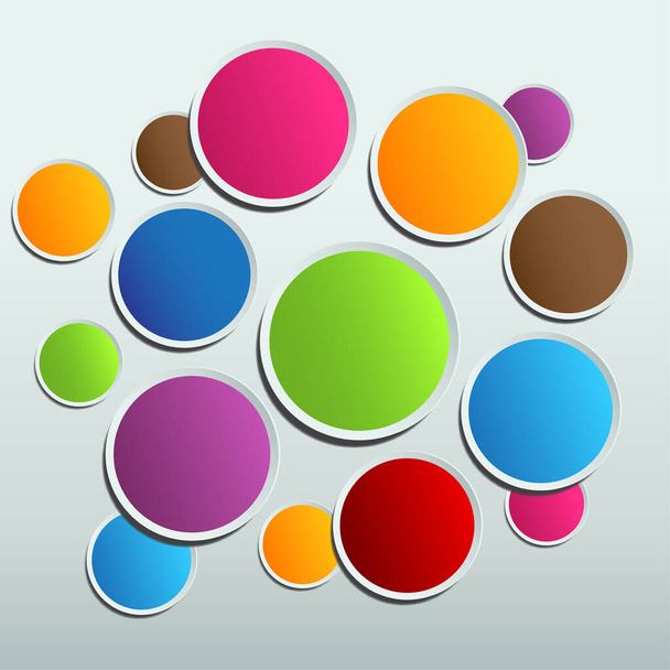colorful vector background with circles - Wektor, obraz