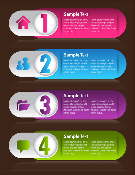 modern text box template, banner Infographics - Vektor, obrázek