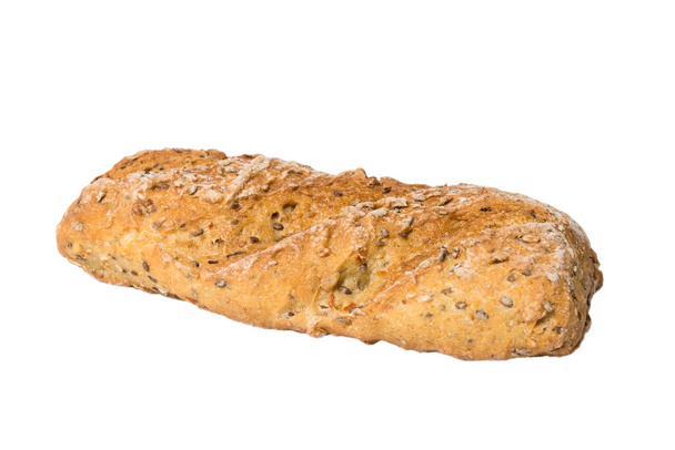 Вирізаний хліб зверху. Свіжий хліб ізольований на білому тлі. Свіжий органічний хліб
. - Фото, зображення