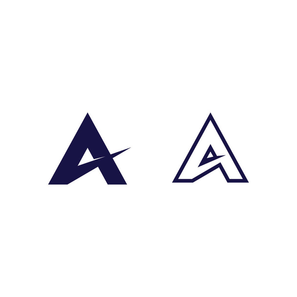 Een Letter Logo Template vector pictogram illustratie ontwerp - Vector, afbeelding