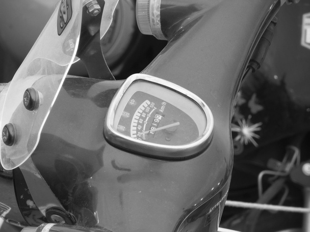 vintage motorcycle speed meter - Photo, Image