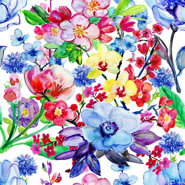 Floral background with flowers. - Foto, Imagem