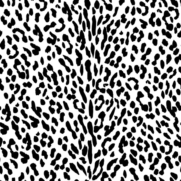 Zwart-wit leopard achtergrond. - Vector, afbeelding