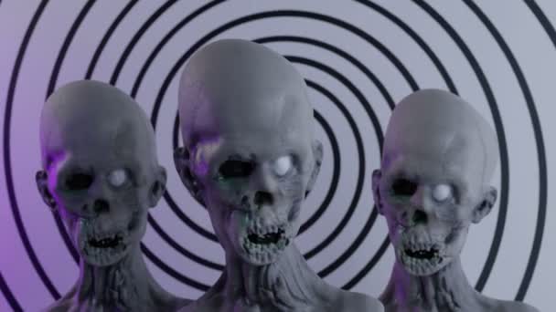 Spooky zombies Halloween concept monsters - Video, Çekim