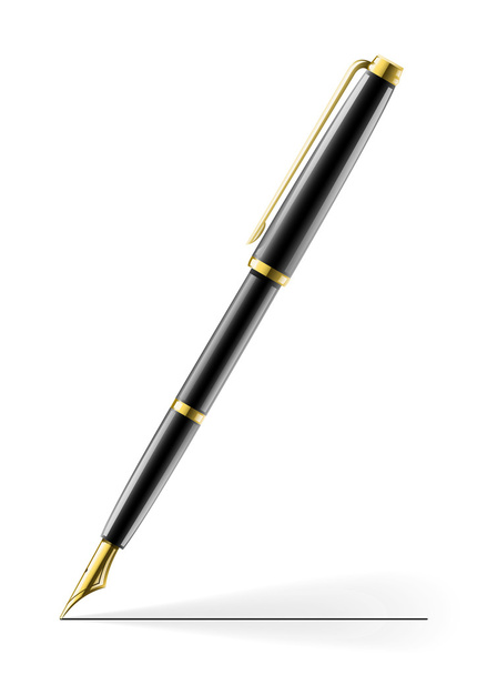 Golden pen - Vector, imagen
