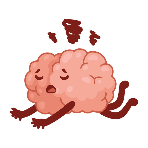 brain tantrum comic character icon - Vector, Imagen