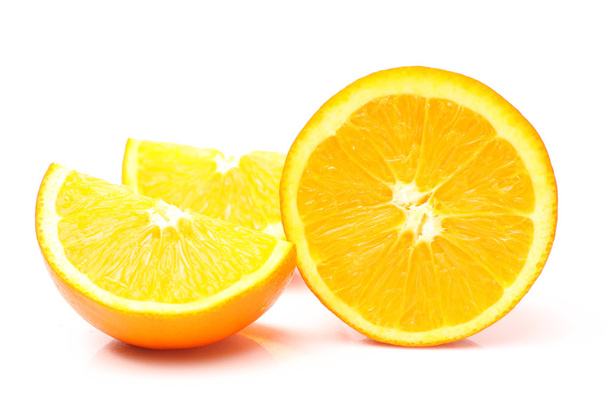 Fresh juicy oranges with leafs - Fotografie, Obrázek