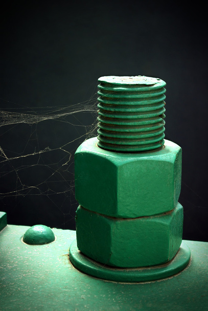 Tuercas de tornillo verde
 - Foto, imagen