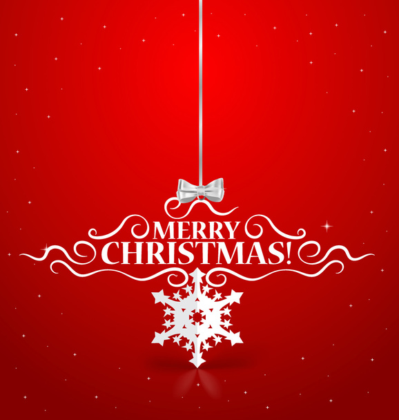 Christmas lettering greetings card, vector illustration. - Wektor, obraz