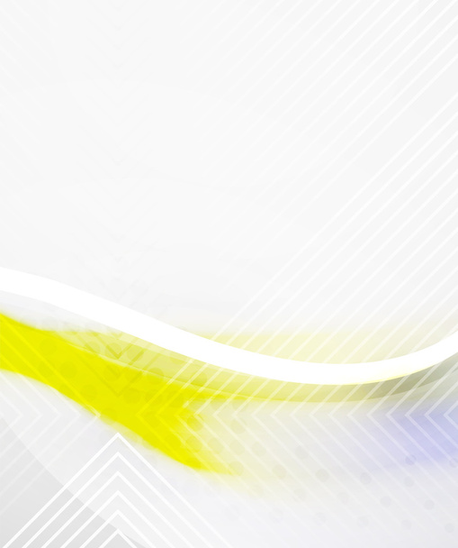 Abstract Background - Yellow shiny blurred wave - Vector, Image