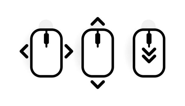 Icono del ratón del ordenador sobre un fondo blanco. Ilustración vectorial - Vector, Imagen