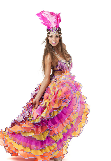 Beautiful carnival dancer, amazing costume  - Foto, imagen