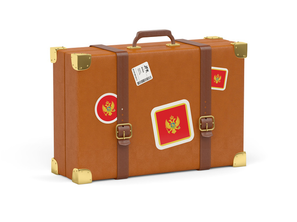 Suitcase with flag of montenegro - Фото, зображення