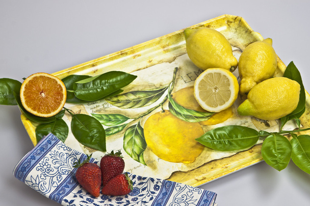 Tray with fruits - Photo, Image