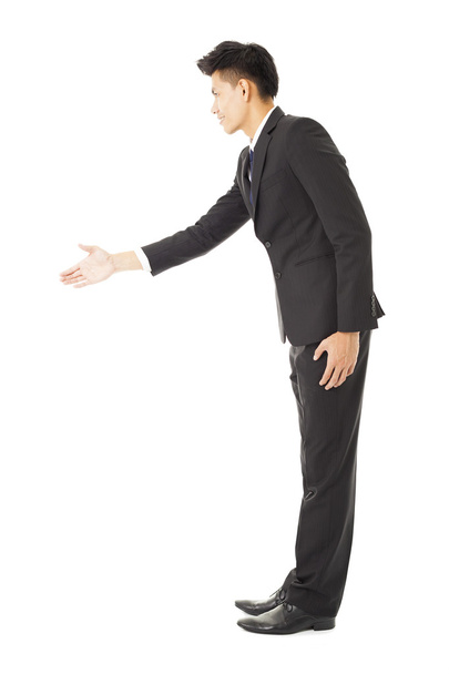 side view  of business man with handshaking - Foto, immagini