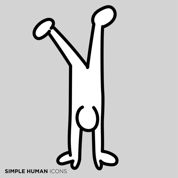 A pose illustration of a simple person "Apparent person" - Vector, imagen