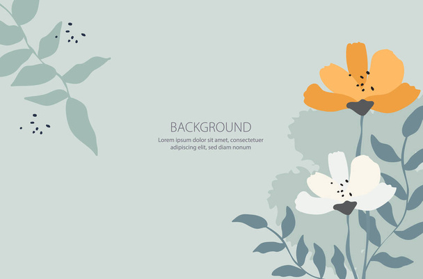 collection of pastel flower backgrounds for editable designs, posters, - Vector, imagen