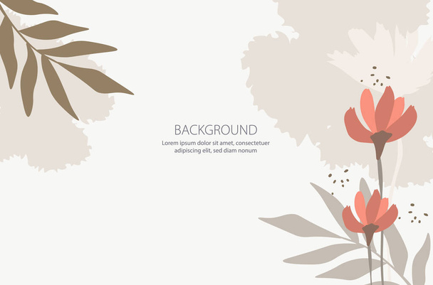 collection of pastel flower backgrounds for editable designs, posters, - Vektör, Görsel