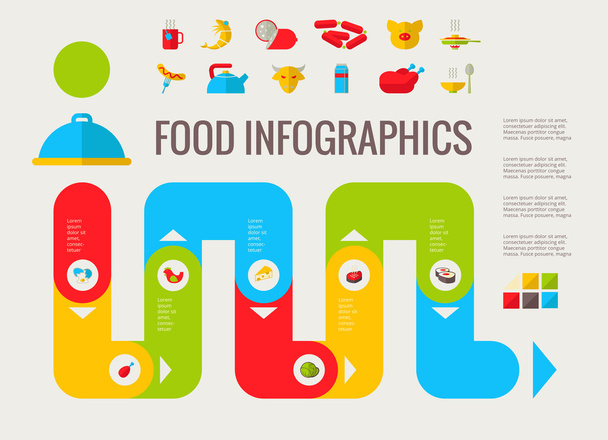 Food Infographic Elements. - Vector, afbeelding
